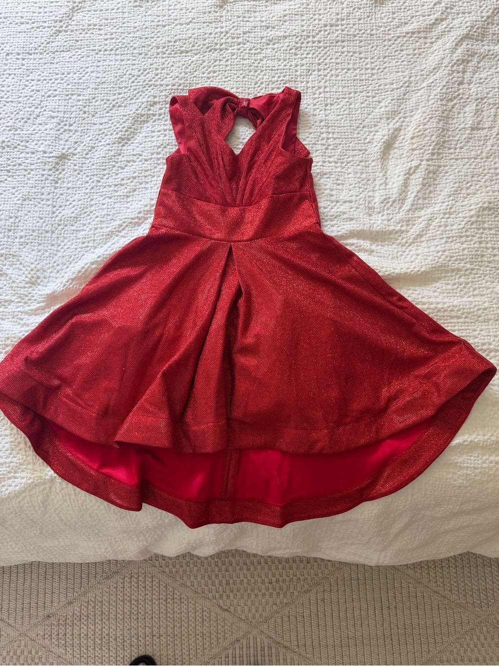 iris & ivy Red Glitter Twirl Dress for Girls